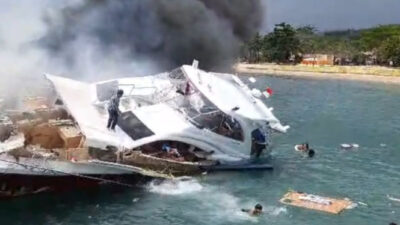 Polda Maluku Utara Mengungkap Speedboat yang Digunakan oleh Cagub Malut Benny Laos Meledak setelah Digunakan untuk Blusukan Kampanye